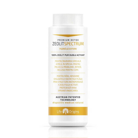 Zeolith Spectrum Pulver zur äußeren Anwendung, 30 g, Life Origins