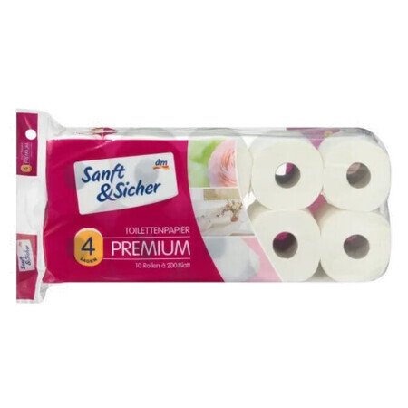 Papier hygiénique Sanft amp ; Sicher Premium, 10 rouleaux