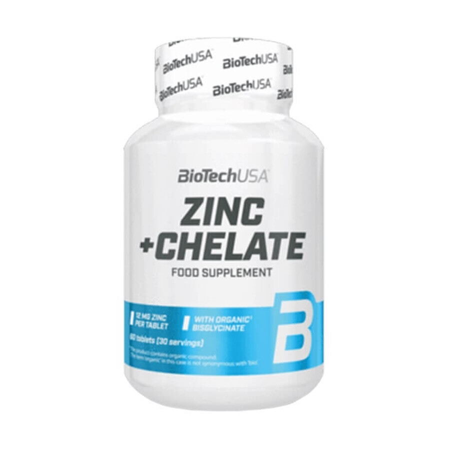 Zink+Chelat, 60 Tabletten, Biotech USA