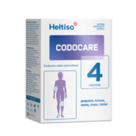 Heltiso Codocare Rete per bendaggi, elasticizzata, misura 4, 100cm, 1 pz - A lungo termine!