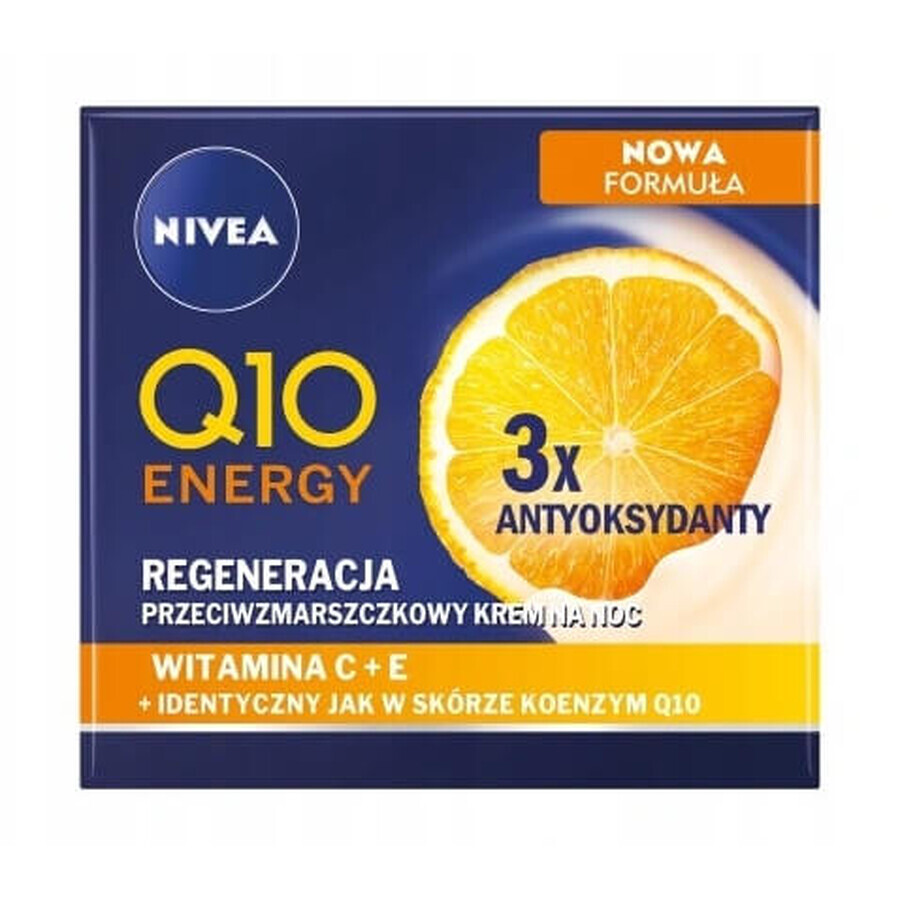 Nivea Q10 Energy Regeneration cremă de noapte antirid, 50ml