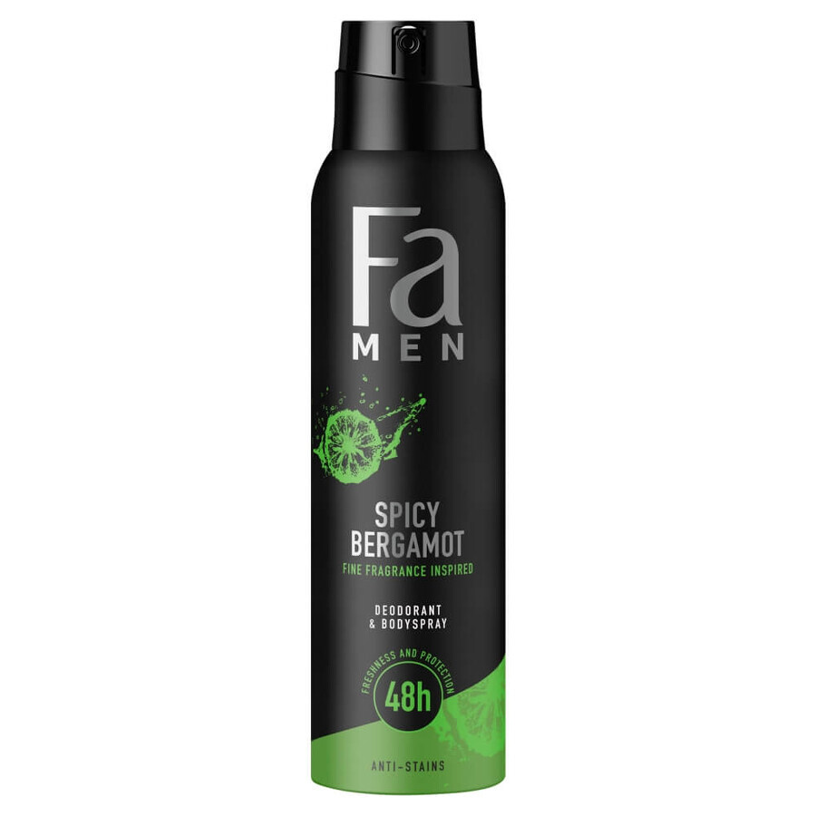 Fa Men Spicy Bergamot Déodorant et spray corporel, 150ml