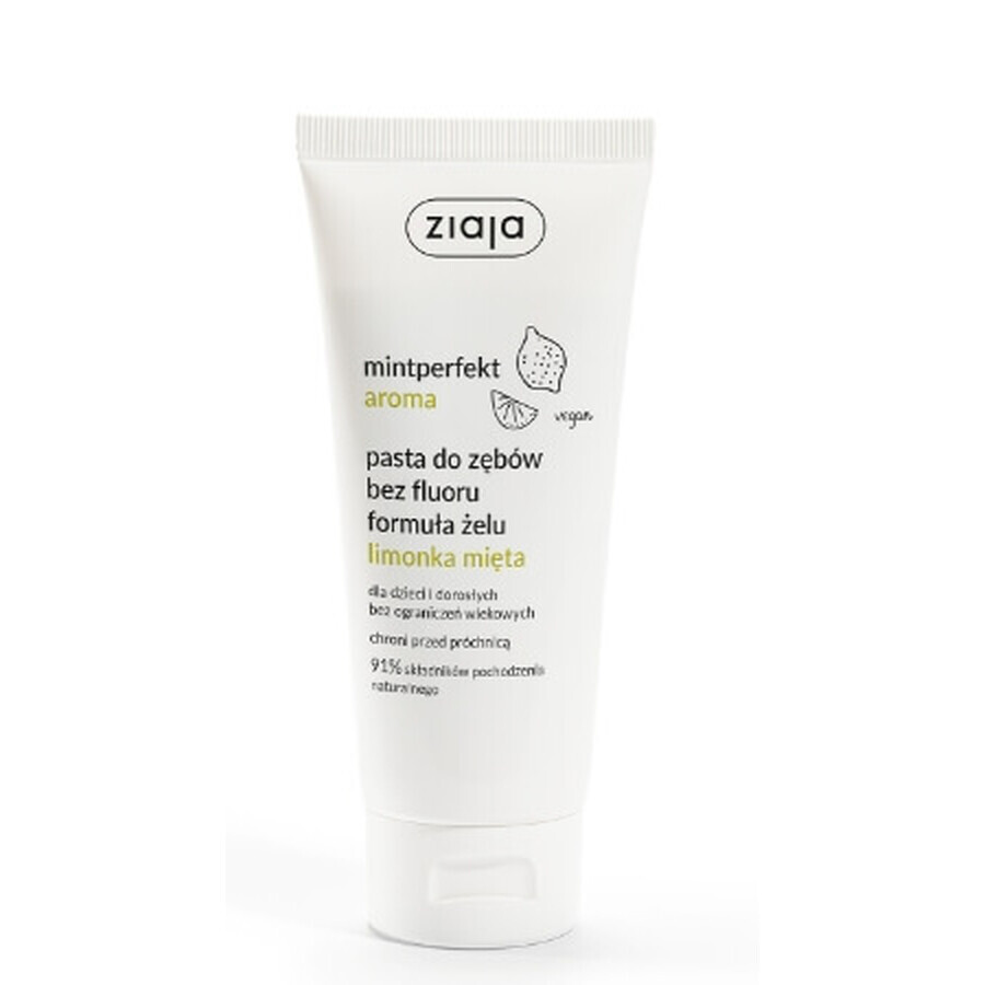 Ziaja Mintperfekt Aroma Toothpaste without fluoride formu elu lime mita, 100ml - Longue durée de conservation !