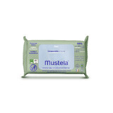 Mustela, Lingettes nettoyantes compostables, 60 pièces