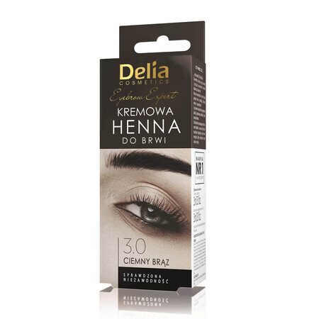 Delia Eyebrow Expert crema para cejas henna 3.0 Dark Bir, 15ml