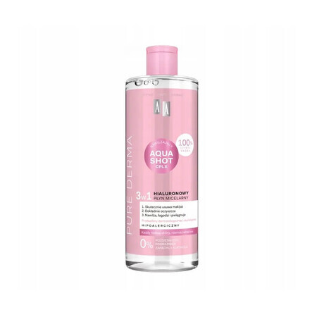 AA Pure Derma Loción micelar hialurónica, 500 ml