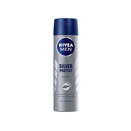 Nivea Men Silver Protect Spray Antiperspirant, 150ml