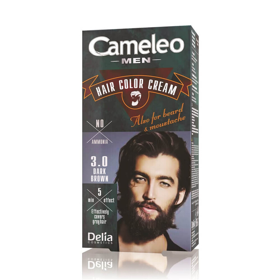 Cameleo Men Tinte para Barba y Pelo 3.0 Marrón Oscuro, 30ml