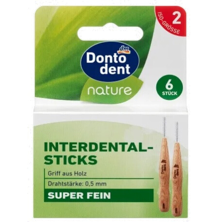 Dontodent, Brosses interdentaires, Nature, ISO 2, 6 pcs.