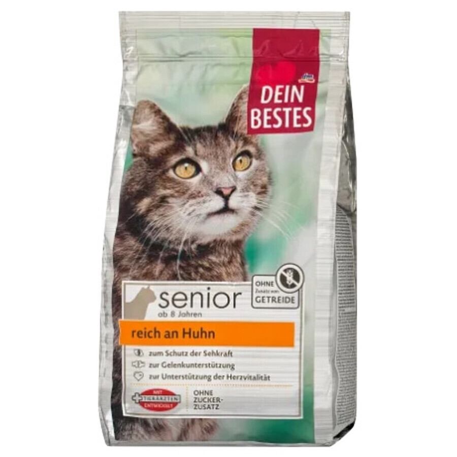 Dein Bestes, Katzentrockenfutter, Huhn, Senior, 750 g