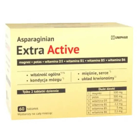 Asparaginian Extra Active, 60 comprimate