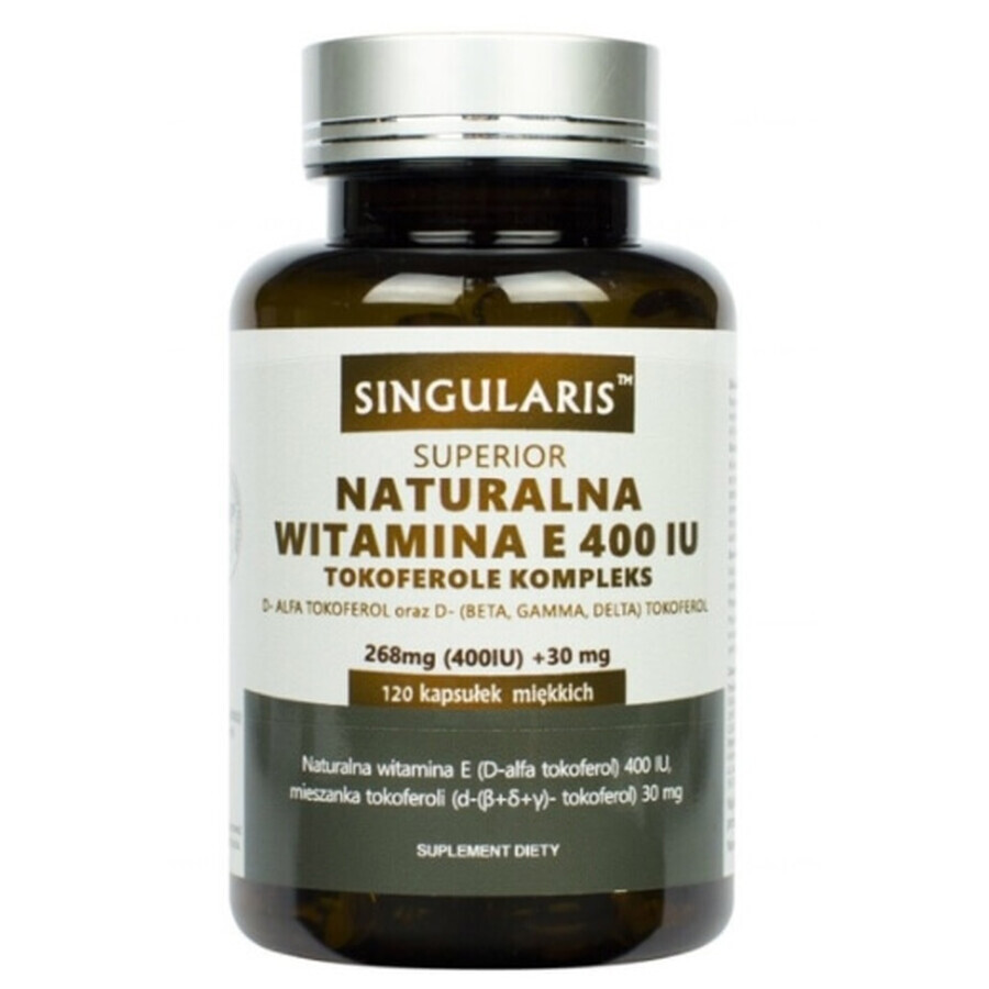 Singularis, natuurlijk vitamine E-tocoferolcomplex 400IU, 120 capsules