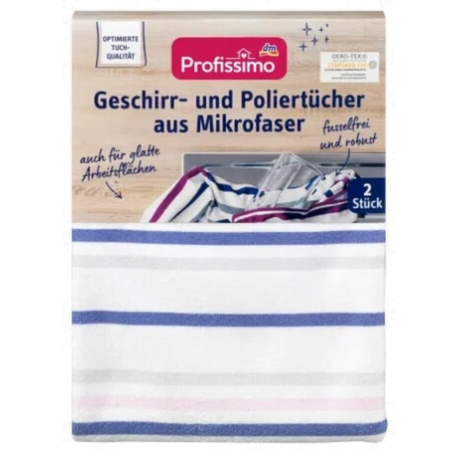 Chiffon de polissage et microfibre Profissimo, 2 pièces