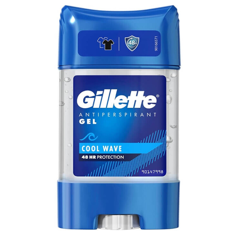 Gillette Cool Wave Antiperspirant en elu pour hommes, 70 ml