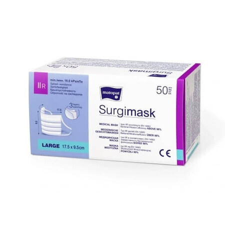 Surgimask Masques médicaux type IIR neopac, 50 pièces