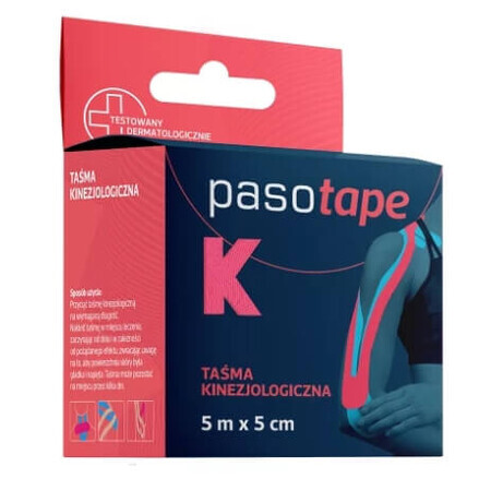 Kinesiology Pasotape Pink Kinesiology dam 5m x 5cm - Long term !