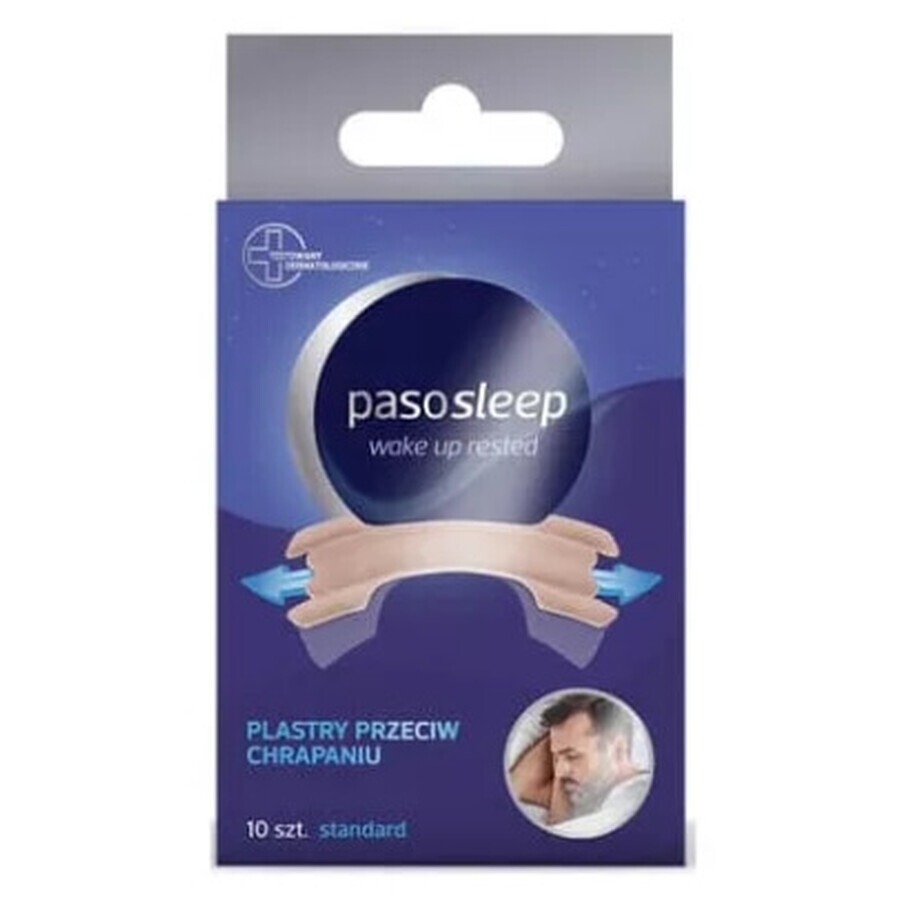 Pasosleep Wake Up Rested plasture anti sforăit, dimensiune standard, 10 bucăți - Termen lung!