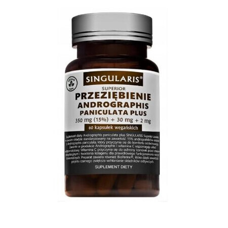 Singularis Przezibienie Andrographis Paniculata Plus 350mg (15%) + 30mg + 2mg, 60 gélules