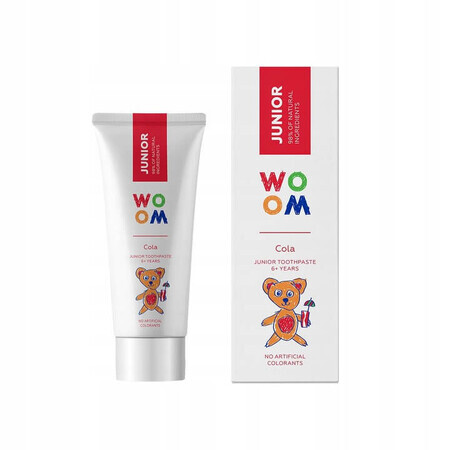 Woom Junior natural toothpaste for children 6+ years Cola, 50ml