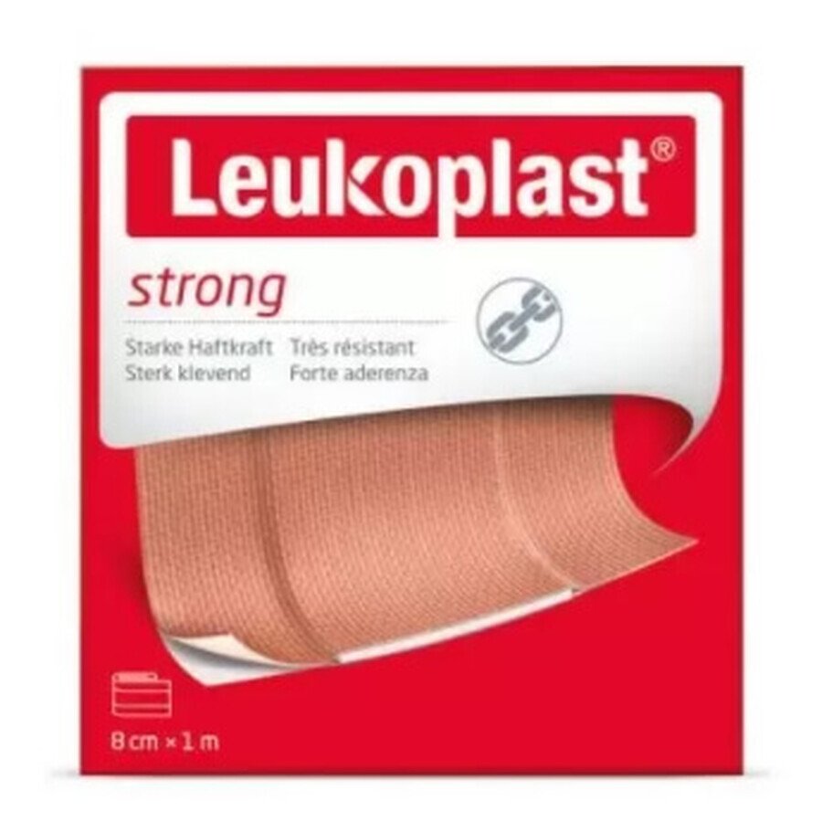 Leukoplast, Plâtre fort 8cm x 1m, 1 pc - Longue durée !