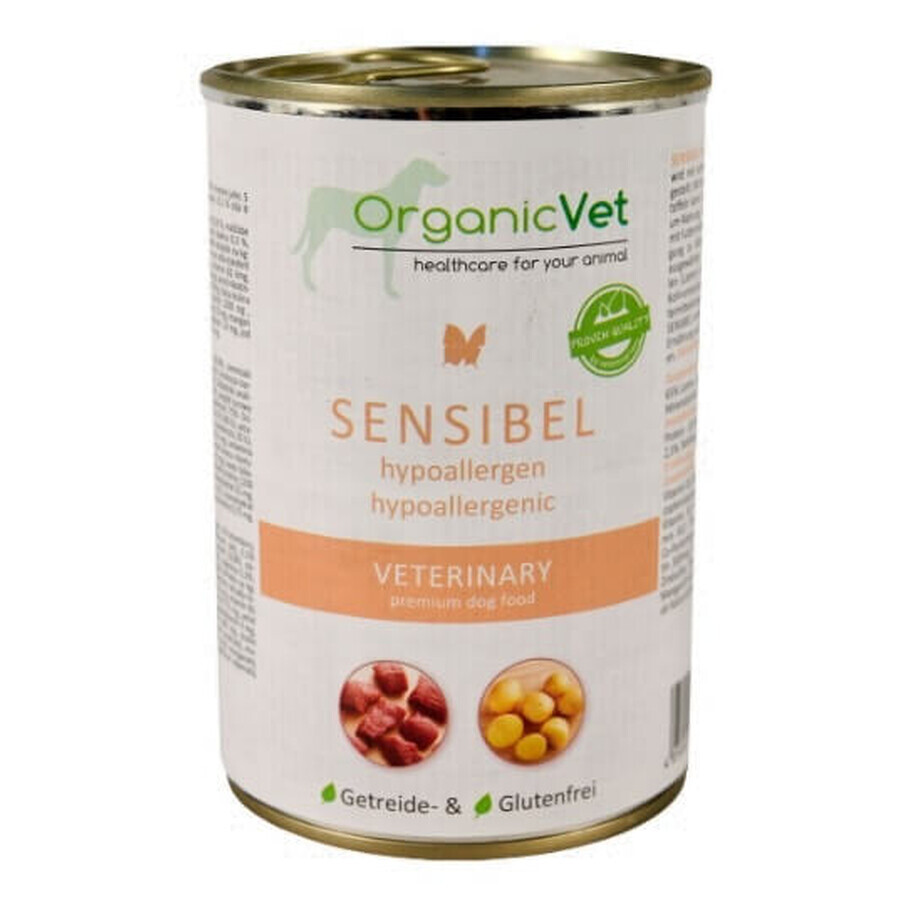 OrganicVet, Gevogelte, Hypoallergeen natvoer voor honden, 400 g