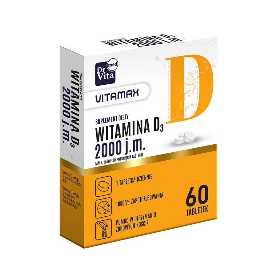 Dr Vita Vitamax Vitamine D 2000 IU, 60 comprimés