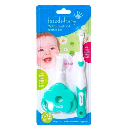 Brush Baby TeetherSet pentru dentiție 0-18 m, mănușă