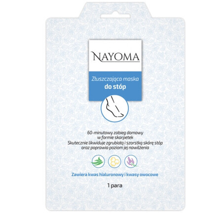 Nayoma, Masque exfoliant pour les pieds, chaussettes, 1 paire