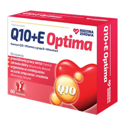 Health Family, Q10 + E Optima, 60 gélules