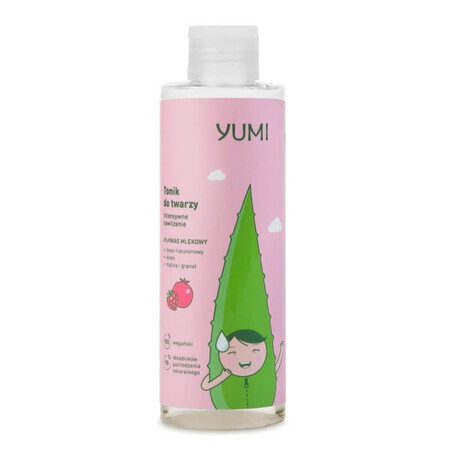 Yumi Face Tonic Tonique hydratant intensif pour le visage à l'acide lactique, 200ml