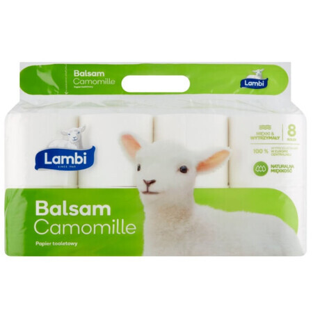 Lambi Baume Camomille, papier hygiénique, 8 rouleaux