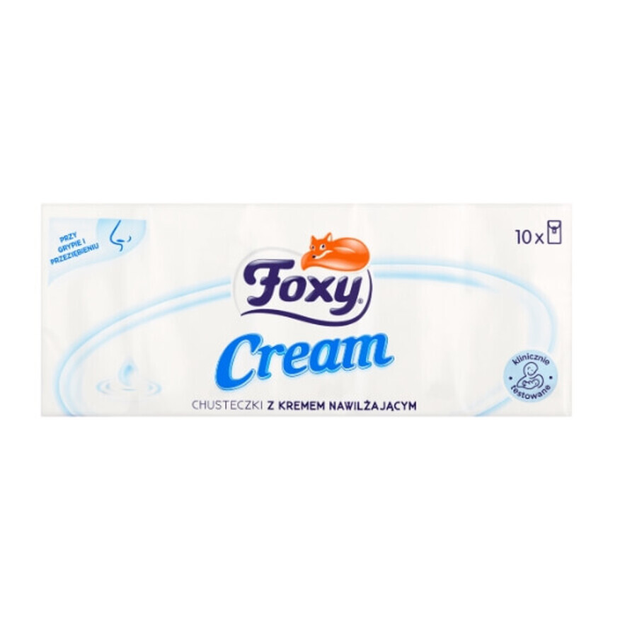 Foxy, Lingettes crème hydratante, 10 pièces