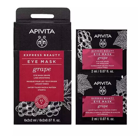 Apivita Express Beauty Smoothing Grape Eye Mask, 2 x 2 ml