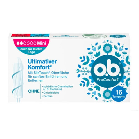 O.B. Pro Comfort Mini Pads, 16 pièces