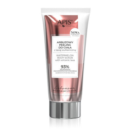 Apis Watermelon and Spruce Body Scrub with Volcanic Lava, 200ml