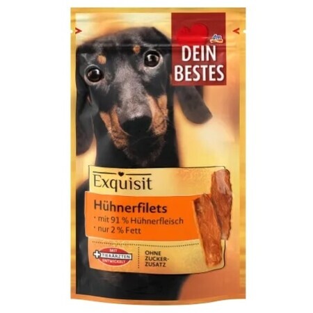 Dein Bestes, Snack pour chiens, filets de poulet, 80 g