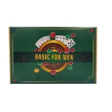 Coffret cadeau Aurora Basic pour hommes : rasage 300 ml + baume après-rasage 200 ml + rasoir + serviette de mai