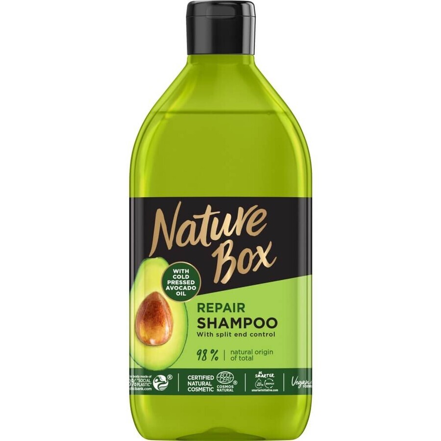 Nature Box Shampooing à l'huile d'avocat pour cheveux abîmés, 385ml