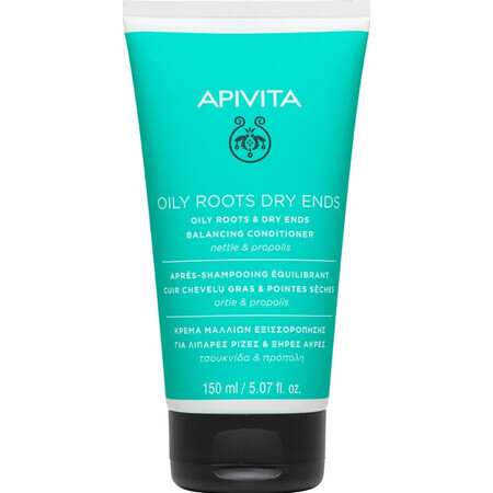 Apivita Oily, Après-shampooing régulateur pour cheveux gras avec racines sèches, 150 ml