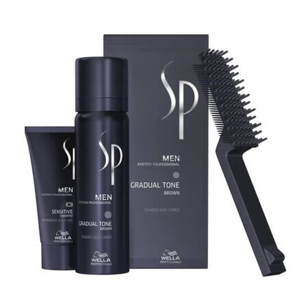 Wella Professionals SP Men Gradual Tone Brown Elimination Kit Mousse 60ml + Shampooing 30ml + Brosse