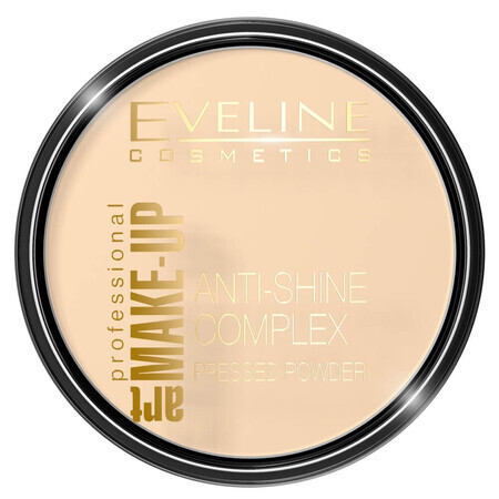 Eveline Cosmetics Art Make Up Complejo Antibrillo Polvos Minerales Matificantes con Seda 30 Marfil, 14g