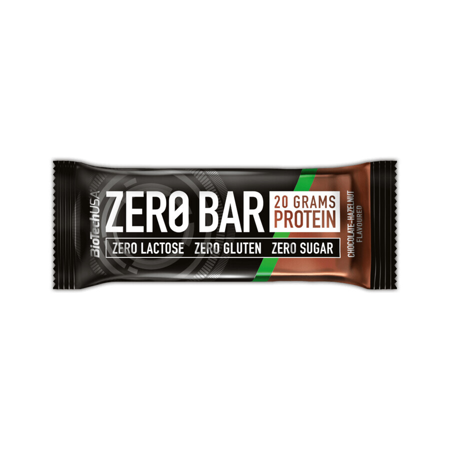 Barre protéinée Chocolat et noisettes Zero Bar, 50 g, BioTechUSA