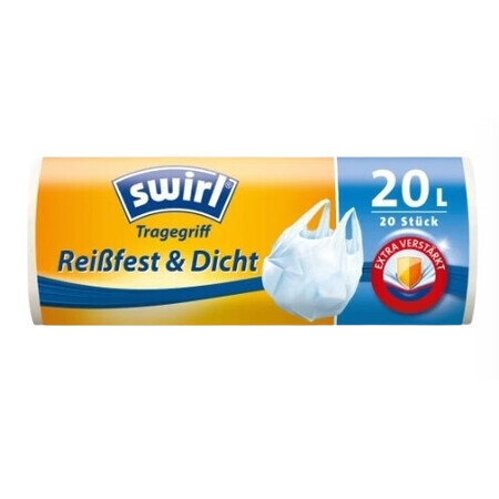 Swirl, sacs à déchets antibactériens 20 litres, 20 pièces