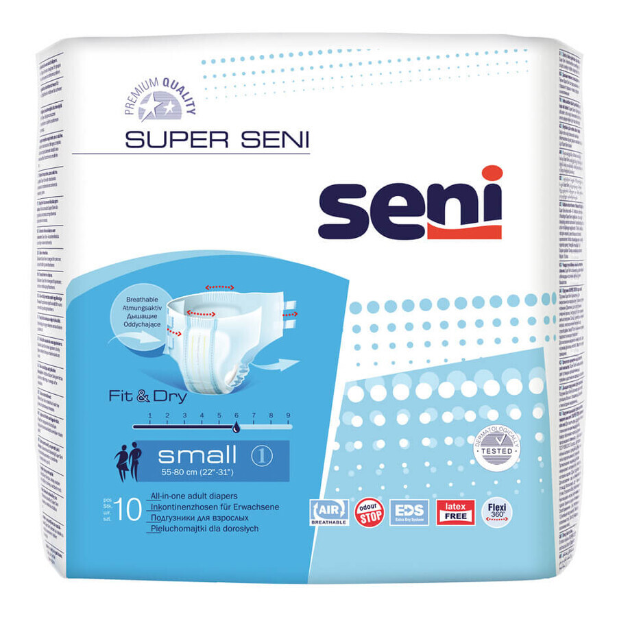 Super Seni Nappies 10 pcs S - Couches longue durée !