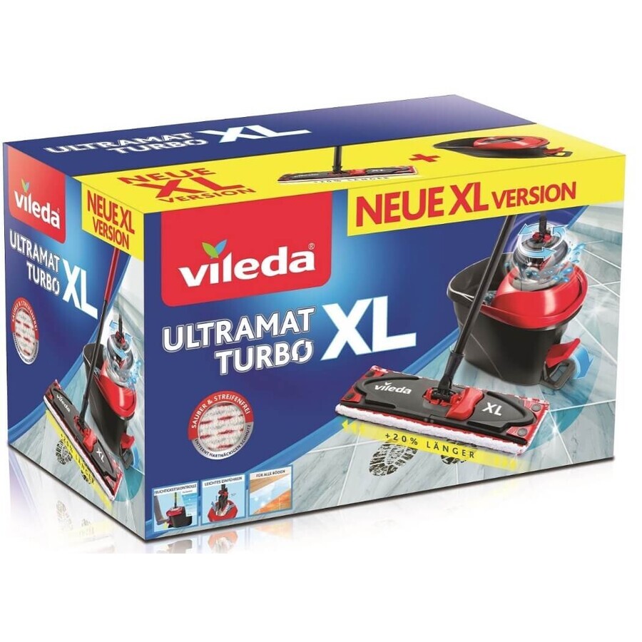 Vileda, Ultramat Turbo XL, Set Mop + Bucket