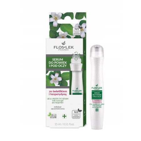 Floslek Pharma Sérum pour les paupières et le dessous des yeux à l'onagre et à l'hespéridine, 15 ml