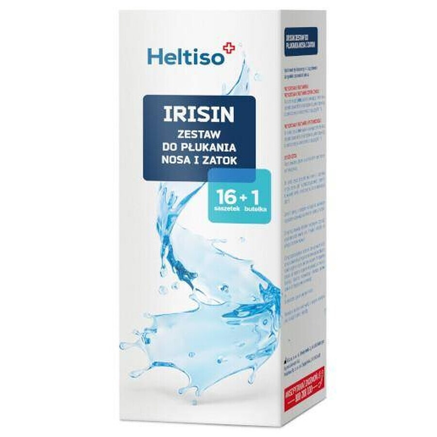 Heltiso Irisin Kit Nasal et Sinusien, 1 flacon + 16 sachets - Longue durée !