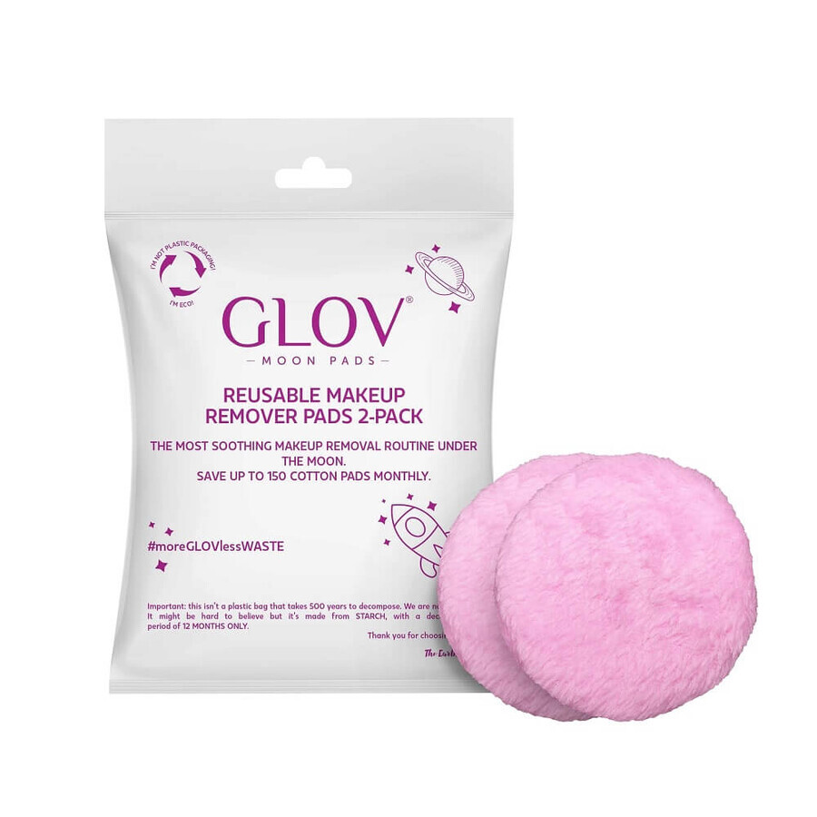 Tampons nettoyants réutilisables Glov Moon Pads, 2 pièces