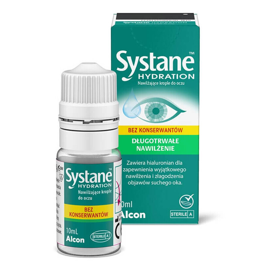 Systane Hydration, preservative-free eye drops, 10 ml - Long lasting!