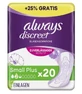 Serviettes d'incontinence Always Small Plus, 16+4 pièces